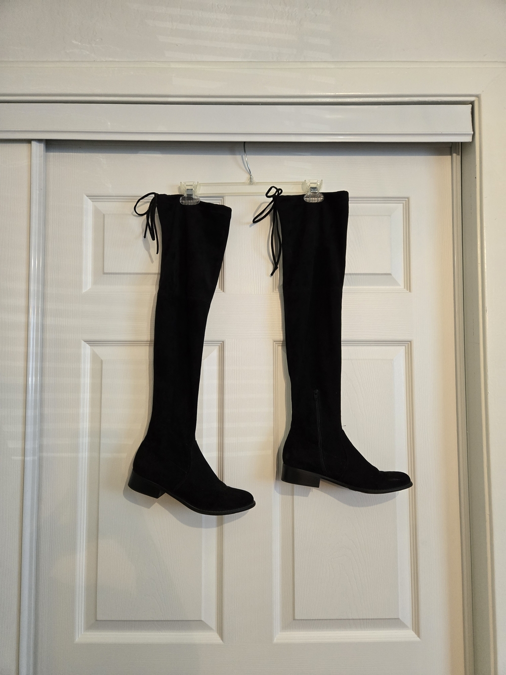 Black Suede Over-the-Knee Boots